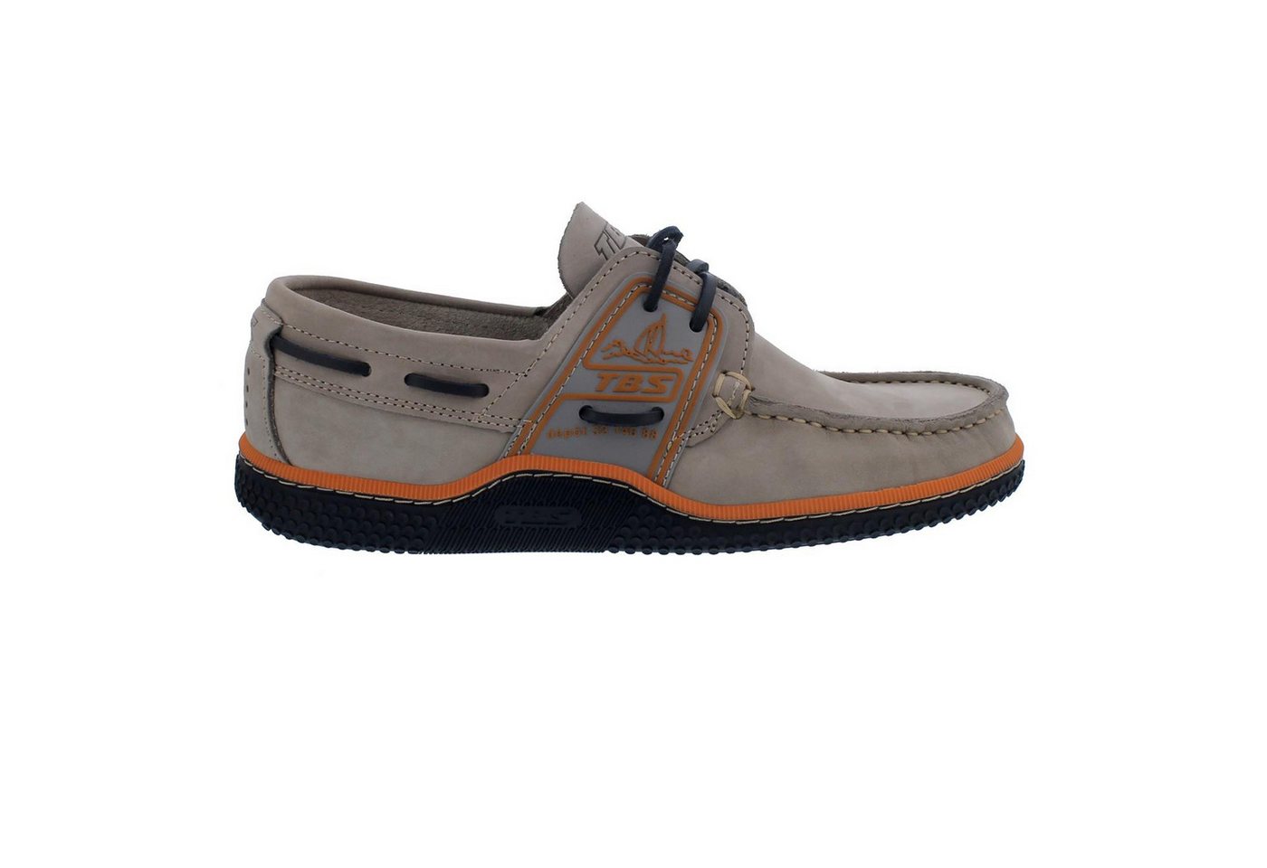 TBS Segelschuh Globek D8A51, Grau, Nubukleder Bootsschuh