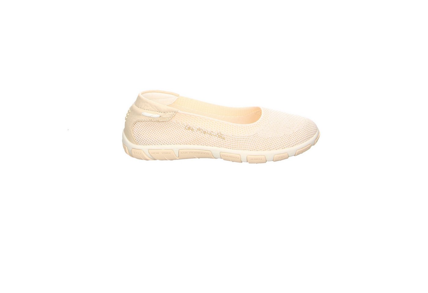 TBS Tamaris Jiviana-c7g73 Leinen-Stoff Ballerinen beige Ballerina