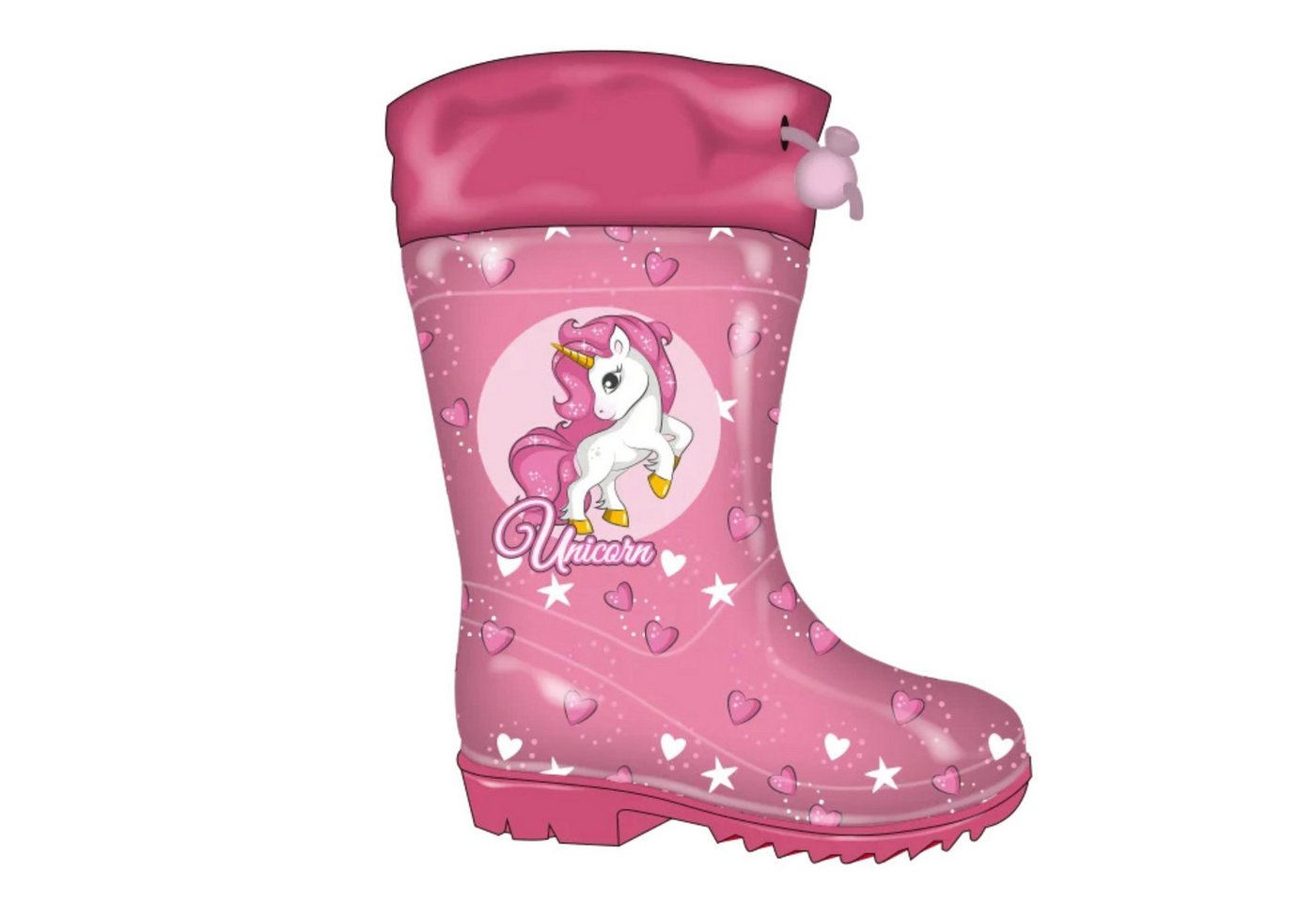 Textiel Trade B.V. Unicorn Kinder Regenstiefel Wasserdichte mit Motivdruck Gummistiefel