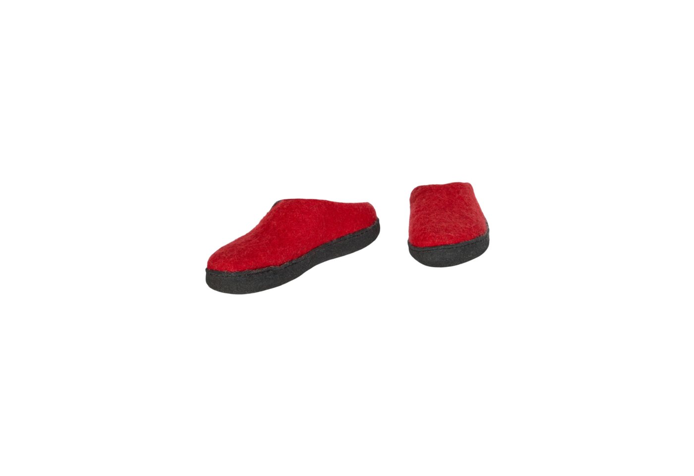 THC Natural Line THC Pantoffel Slipper rot Pantoffel (1 Paar, 1-tlg., 1 Paar) 100% Schurwolle