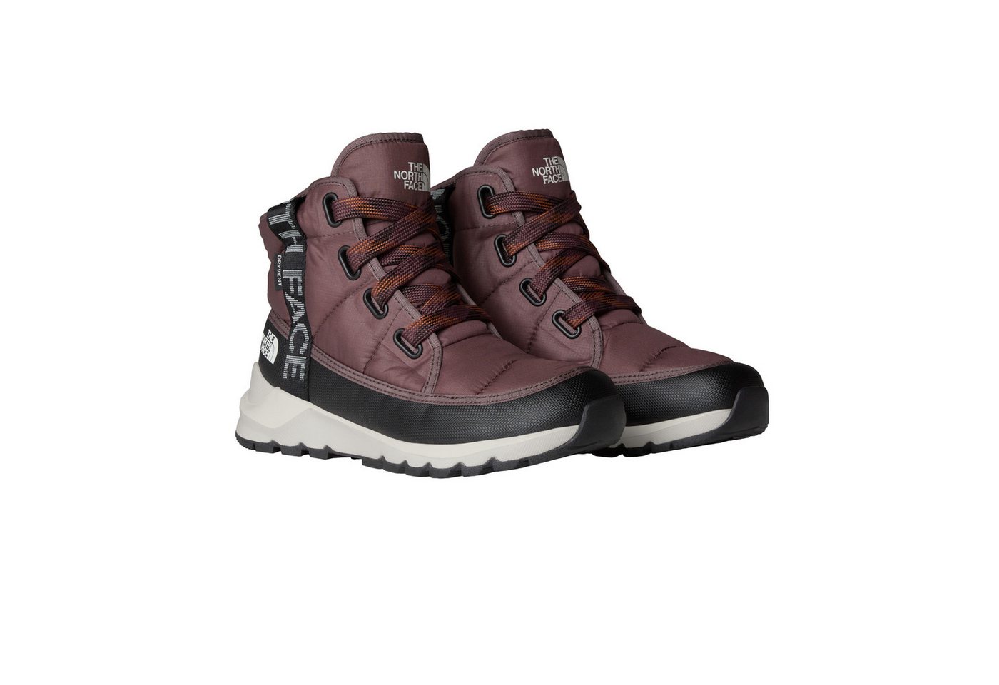 The North Face W THERMOBALL LACE UP LUXE WP Winterstiefel Winterschuhe, Winterboots, Snowboots, wasserdicht (rot)