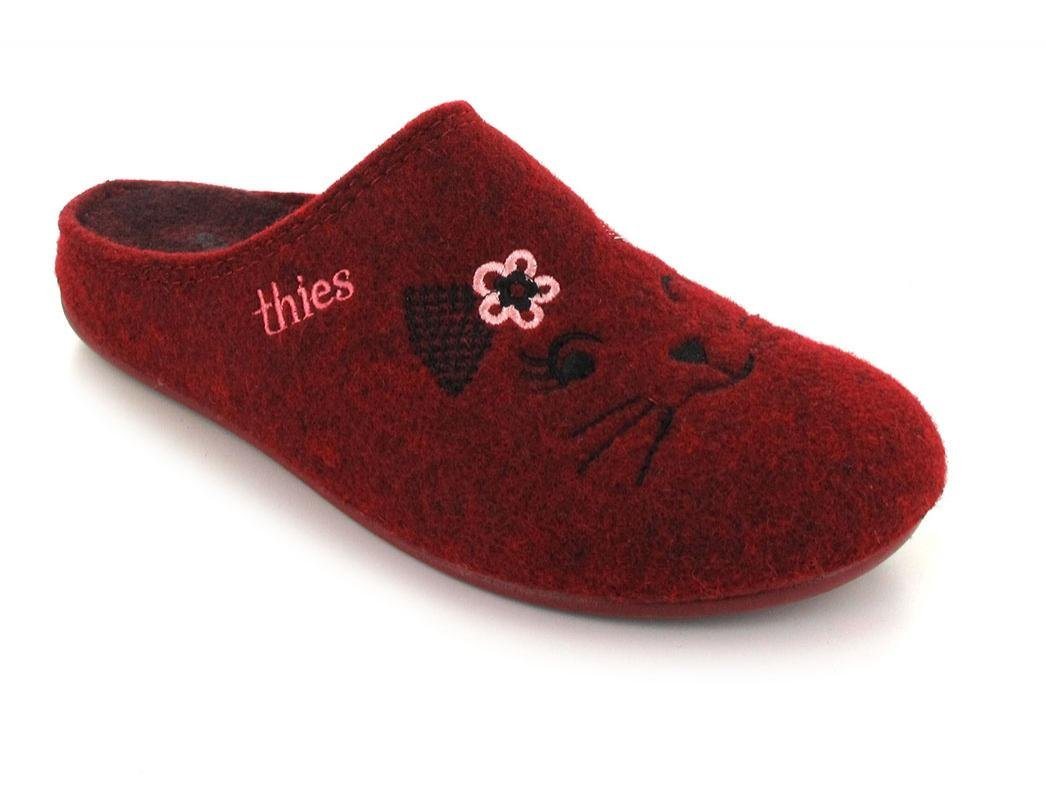 thies Fieltro Pantoffel Katze Hausschuh reine Wolle