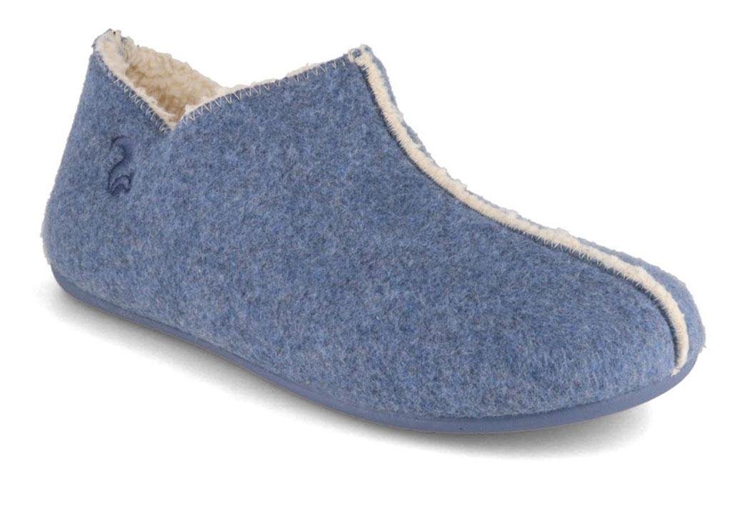 thies Love Damen Baumwolle Slipper, marino, hausschuhe, winter, slipper, bla Hausschuh Vegan