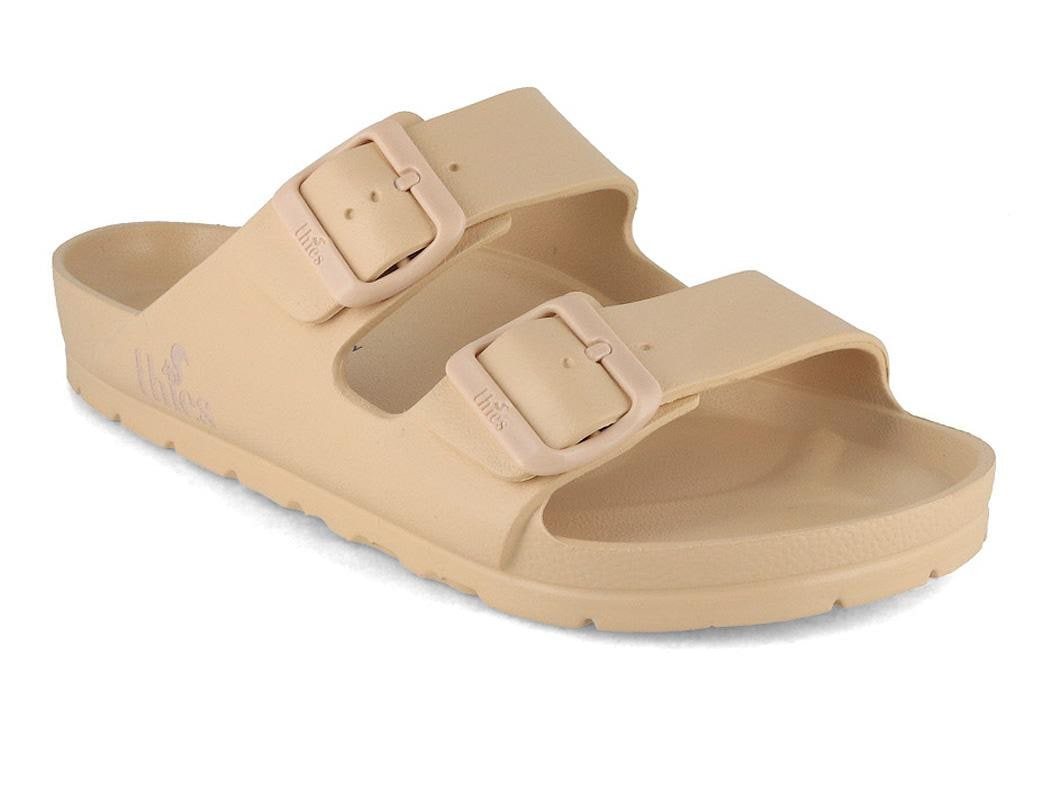 thies vegane Badesandalen Ecofoam Hausschuh (pannacotta)