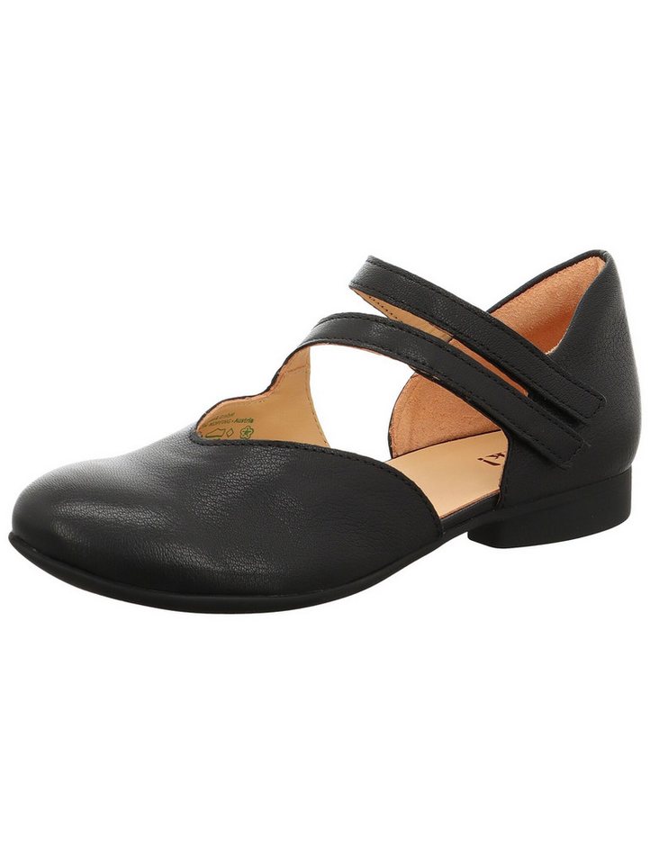 Think! Ballerinas Leder Riemchenballerina (schwarz)