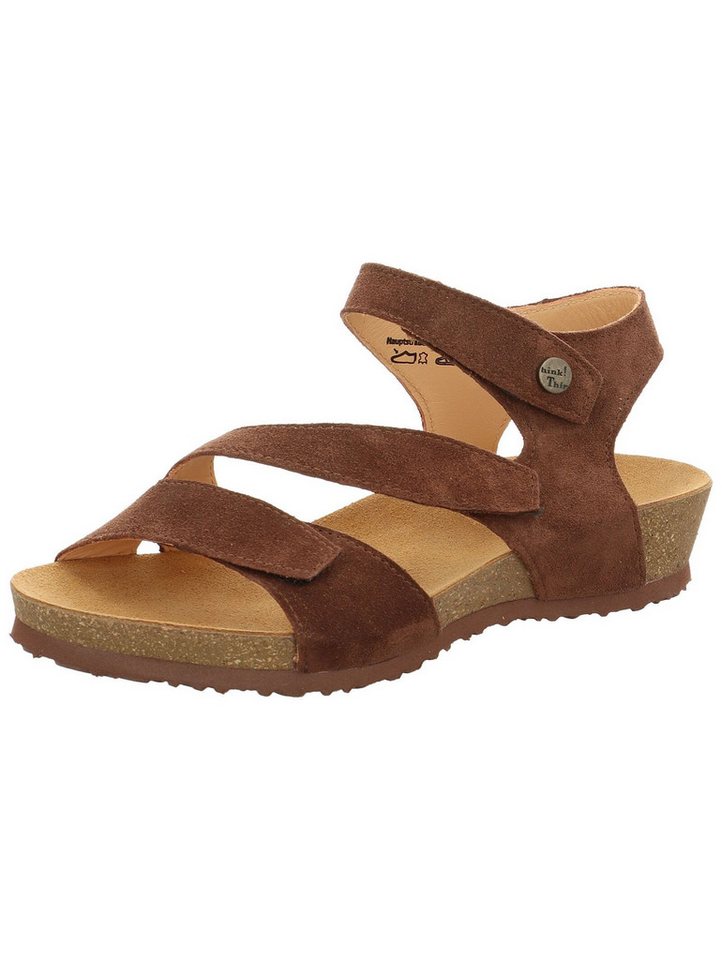 Think! Sandalen Veloursleder Riemchensandale (Schoko)