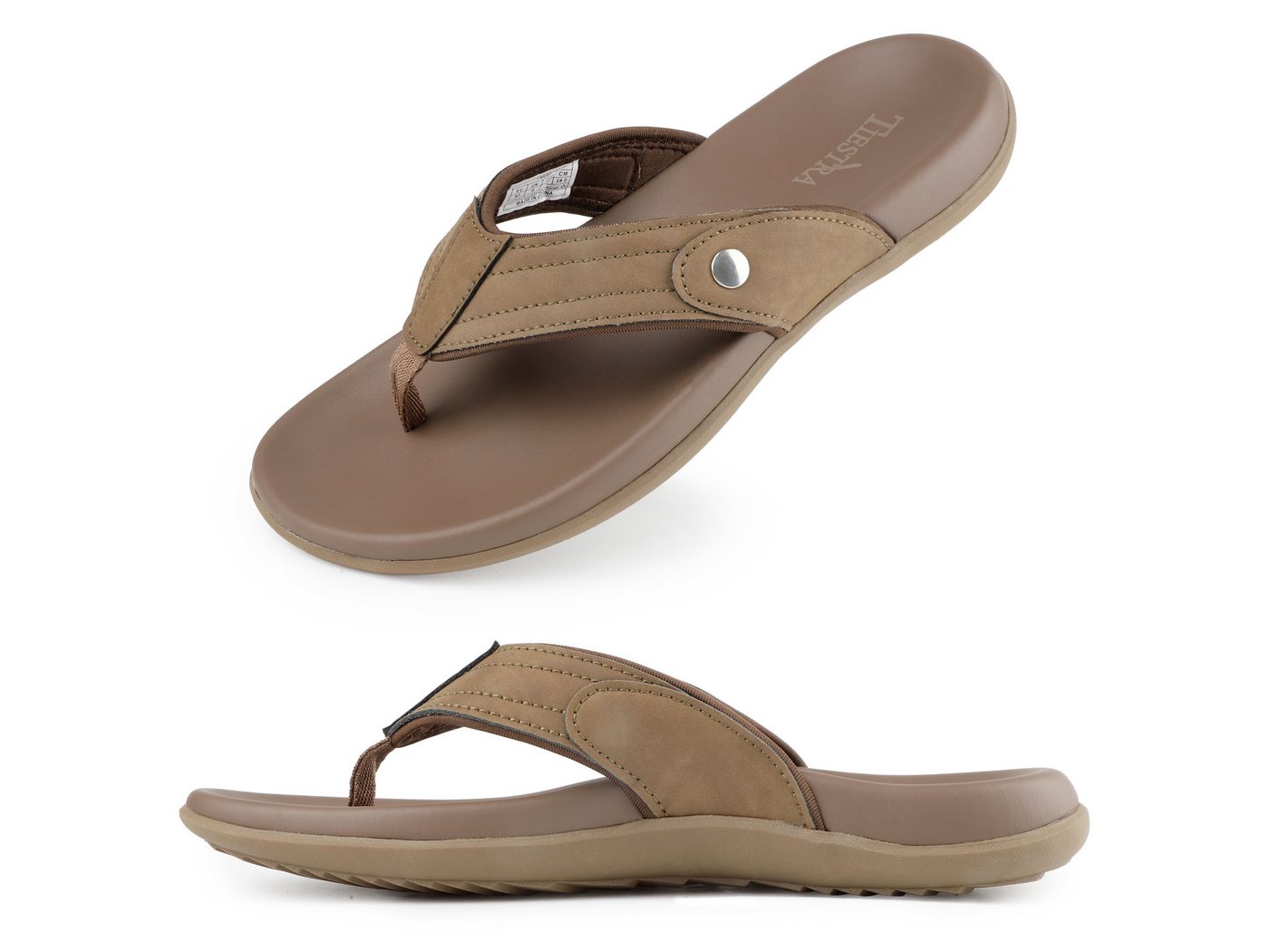 TIESTRA Flip Flops Herren Zehentrenner Rutschfestet Comfy Pool Sommer Strand Sandalen Größe 41-47