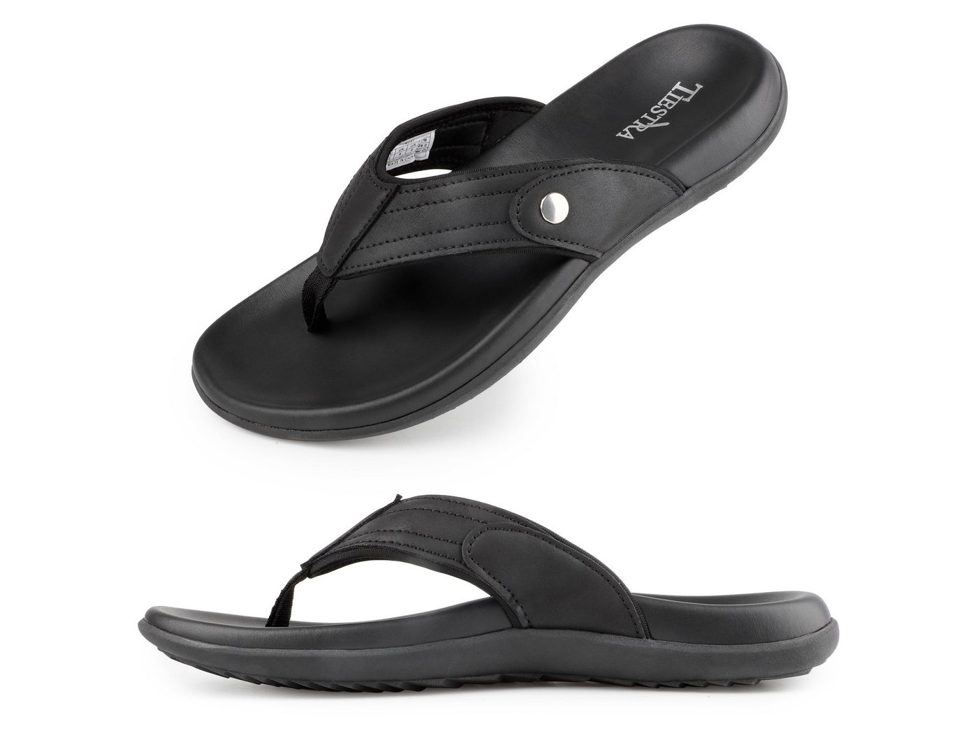 TIESTRA Flip Flops Herren Zehentrenner Rutschfestet Comfy Pool Sommer Strand Sandalen Größe 41-47