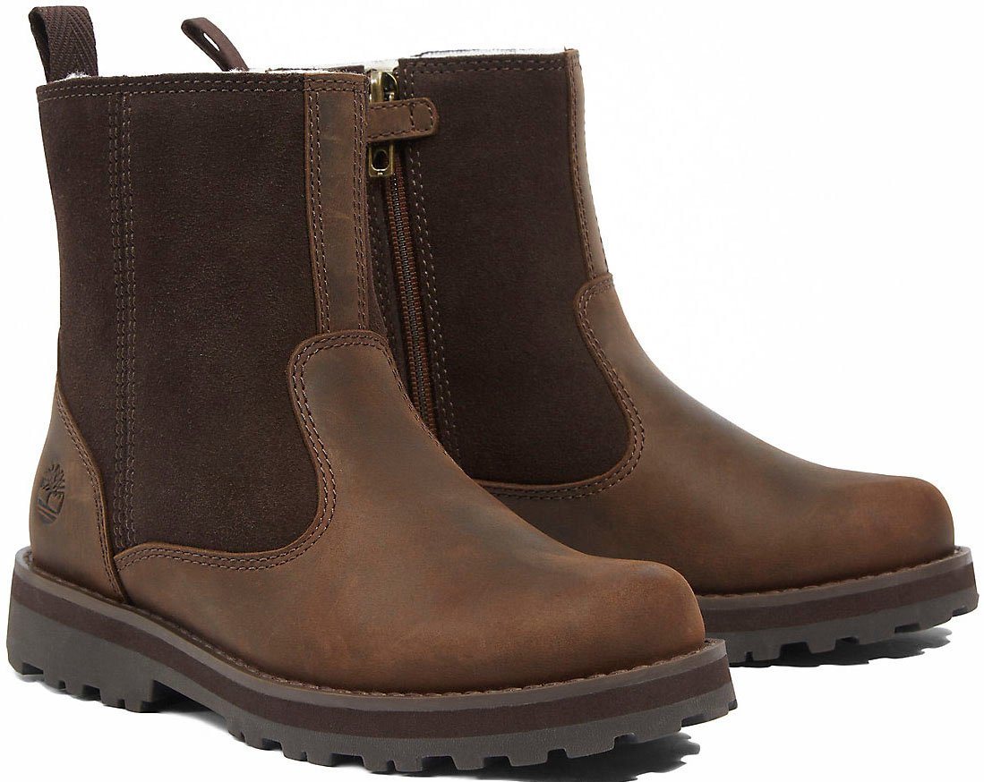 Timberland COURMA KIDMID WARM LINED BOOT Winterstiefel Stiefelette, Winterschuhe,gefüttert & wärmend (braun)