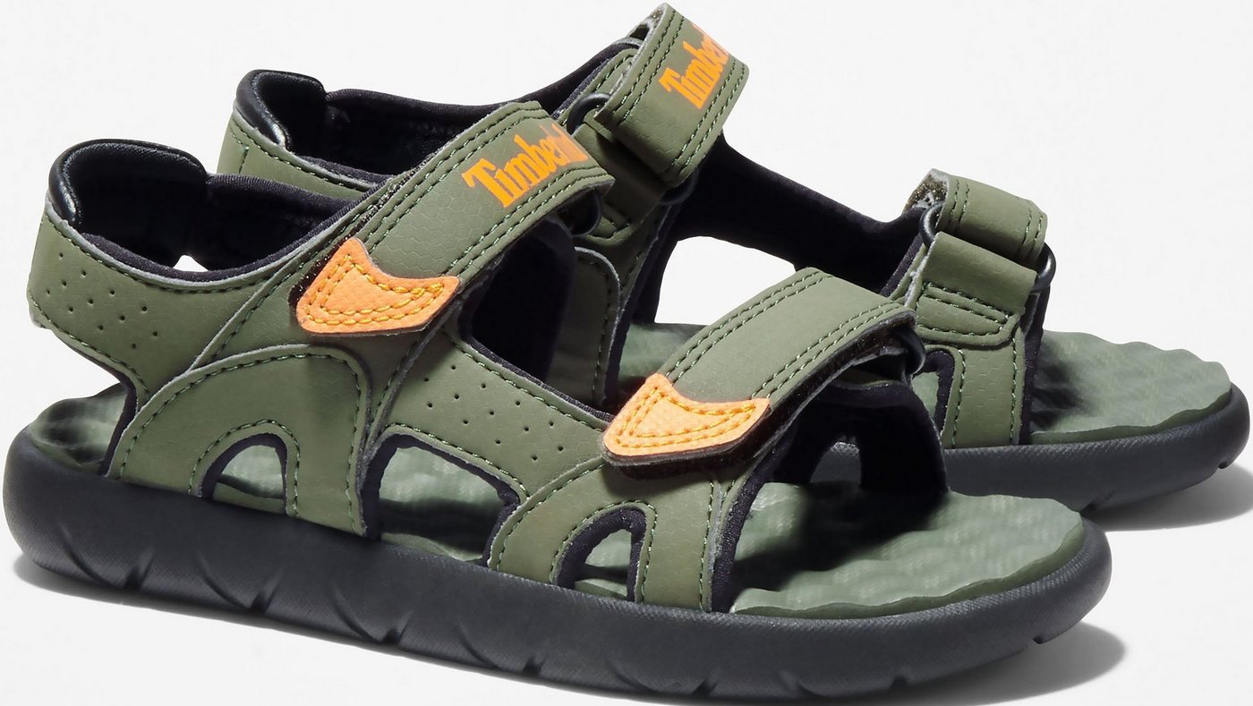 Timberland PERKINS ROW BACKSTRAP SANDAL Sandale mit Klettverschluß (grün/orange)