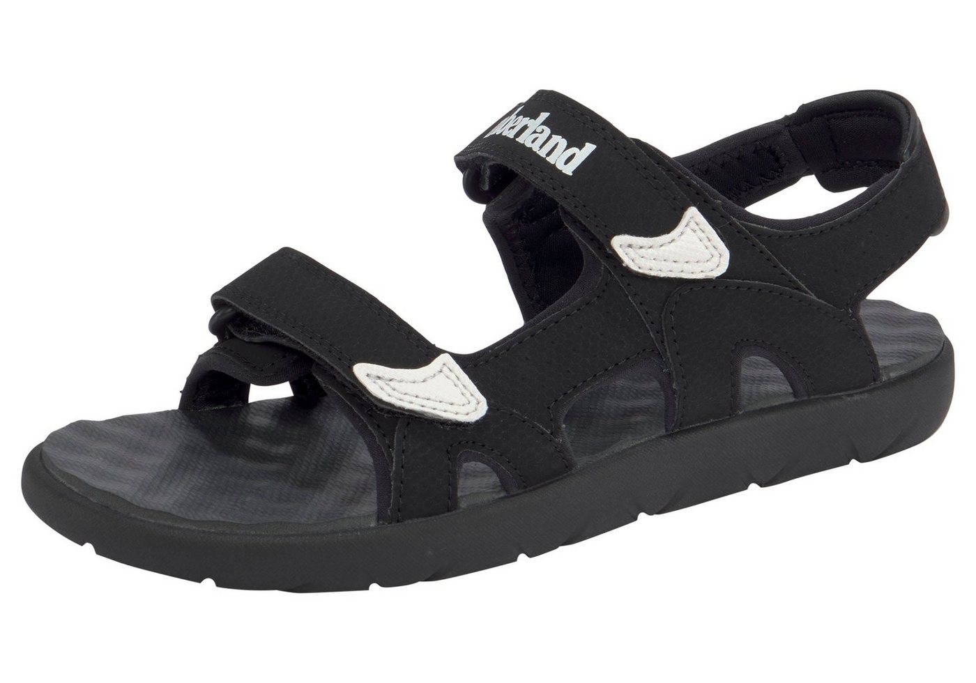 Timberland PERKINS ROW BACKSTRAP SANDAL Sandale mit Klettverschluß (schwarz/weiß)