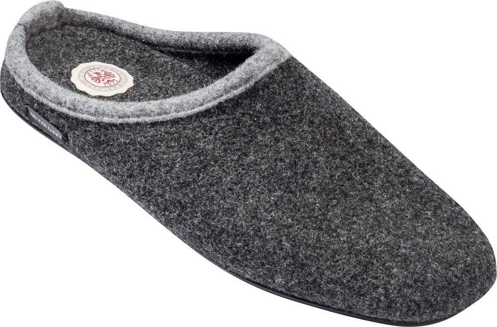 Tiroler Loden Pantoffel mit hochwertiger Merino-Wolle aus Italien (grau)