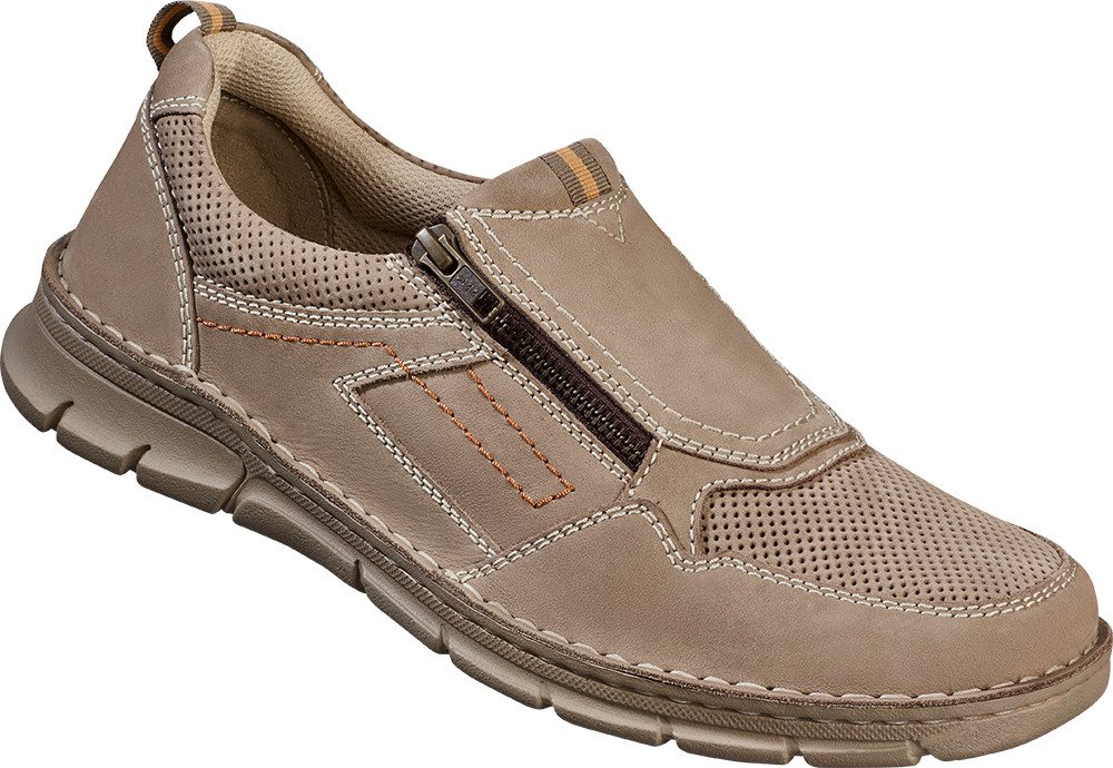 Tom Ramsey Slipper Praktischer Reißverschluss für einfachen Einstieg (beige)