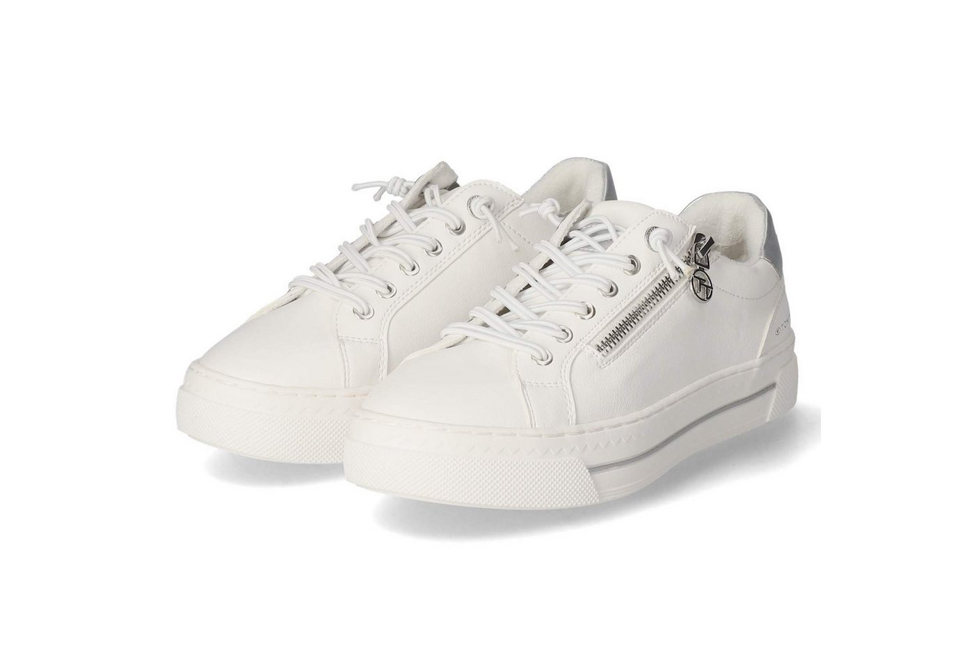 Tom Tailor 9590360002/00002 Damen Synthetik weiss Schnürschuh
