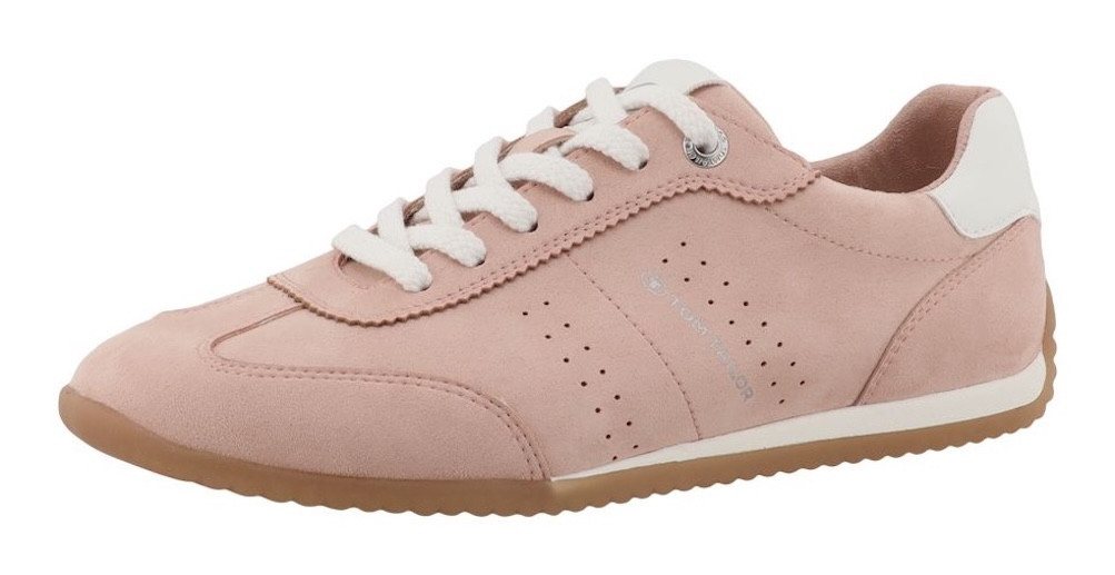 Tom Tailor Cathrine Sneaker Freizeitschuh, Halbschuh, Schnürschuh mit Kontrastbesatz (beige)