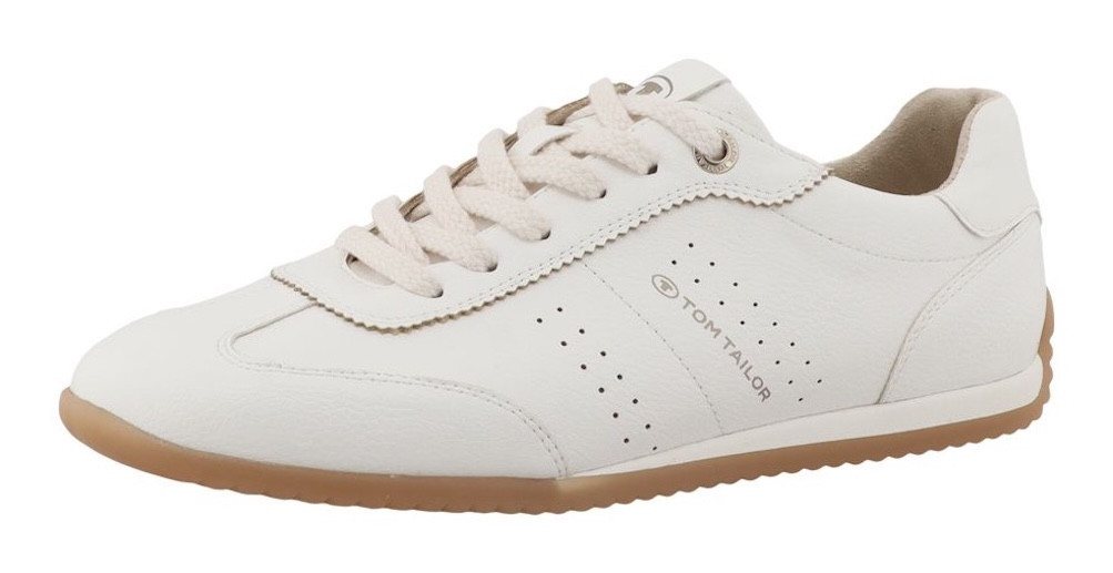 Tom Tailor Cathrine Sneaker Freizeitschuh, Halbschuh, Schnürschuh mit modischem Lochmuster