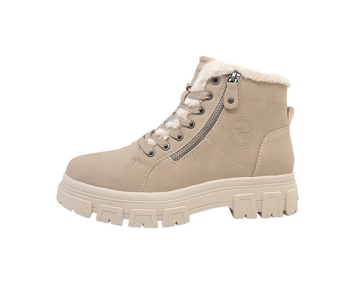 Tom Tailor Stiefel Schnürstiefelette (beige)