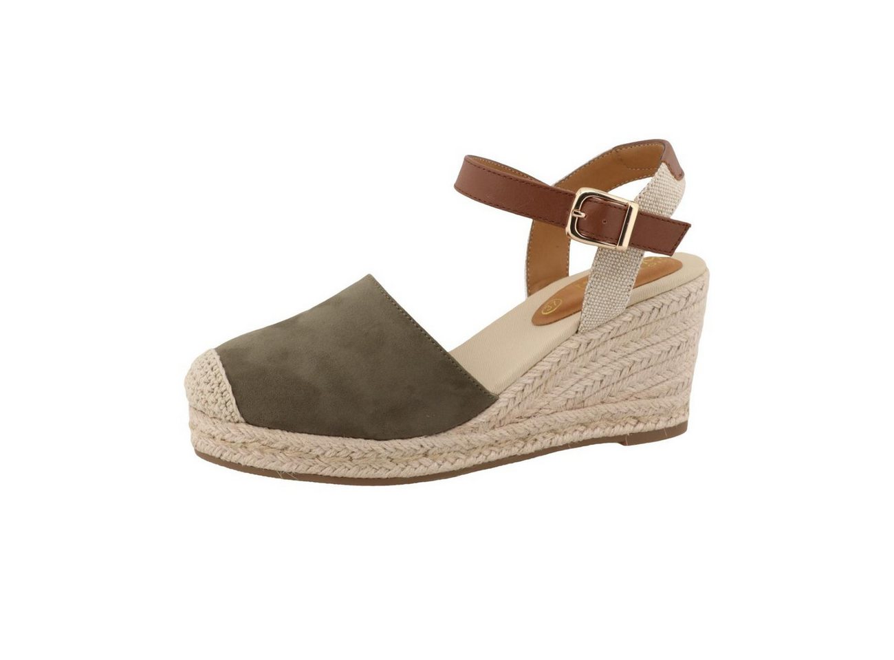 Tom Tailor Keilsandale khaki EUR 39 Keilsandalette
