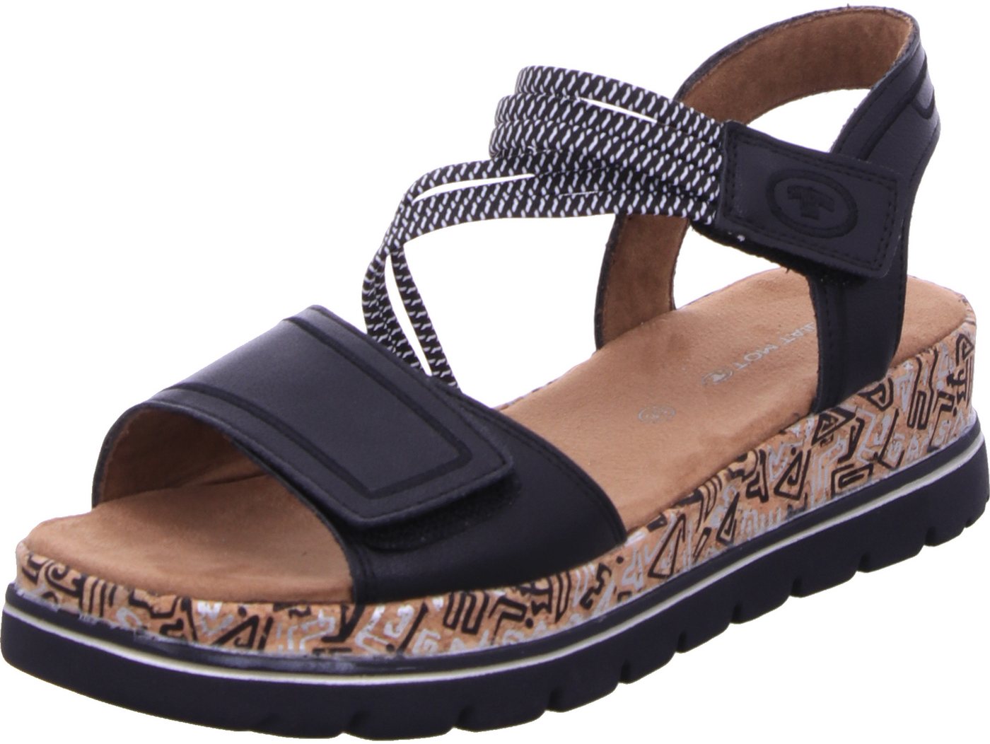 Tom Tailor Keilsandalette 100% vegan (schwarz)
