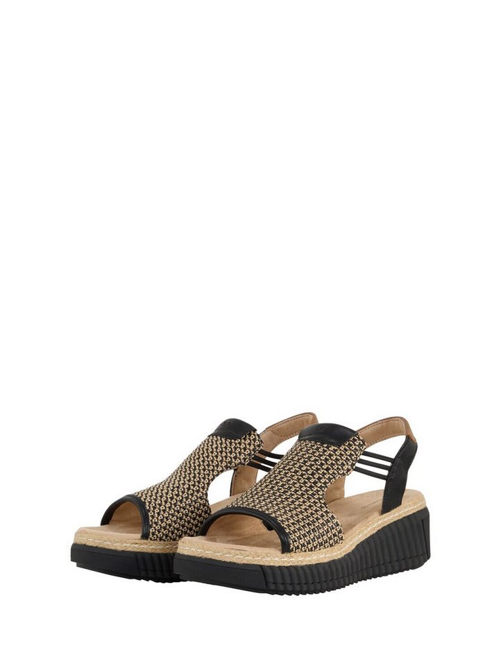 Tom Tailor Shoes Licence Keilsandalette (1-tlg) Sandalen mit Keilabsatz (schwarz)
