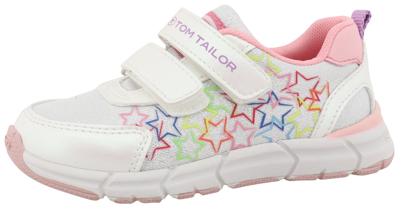 Tom Tailor Klettschuh, Freizeitschuh, Halbschuh, Sneaker mit bunter Sternen-Applikation
