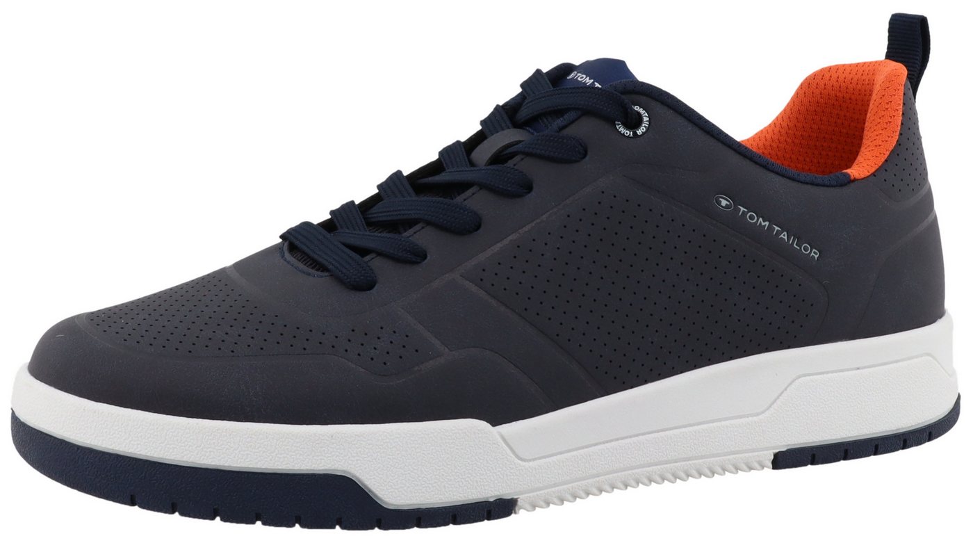 Tom Tailor Plateausneaker, Freizeitschuh, Halbschuh, Schnürschuh mit Lochmuster