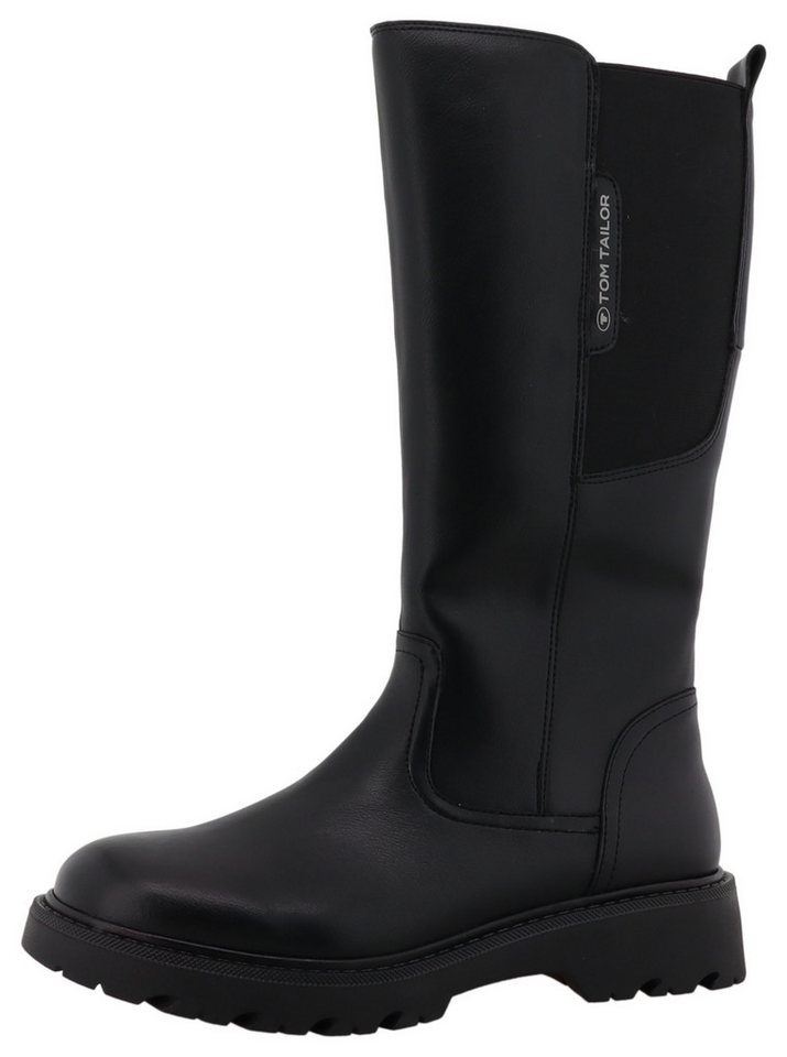 Tom Tailor Reißverschlussstiefel Langschaftstiefel mit Blockabsatz