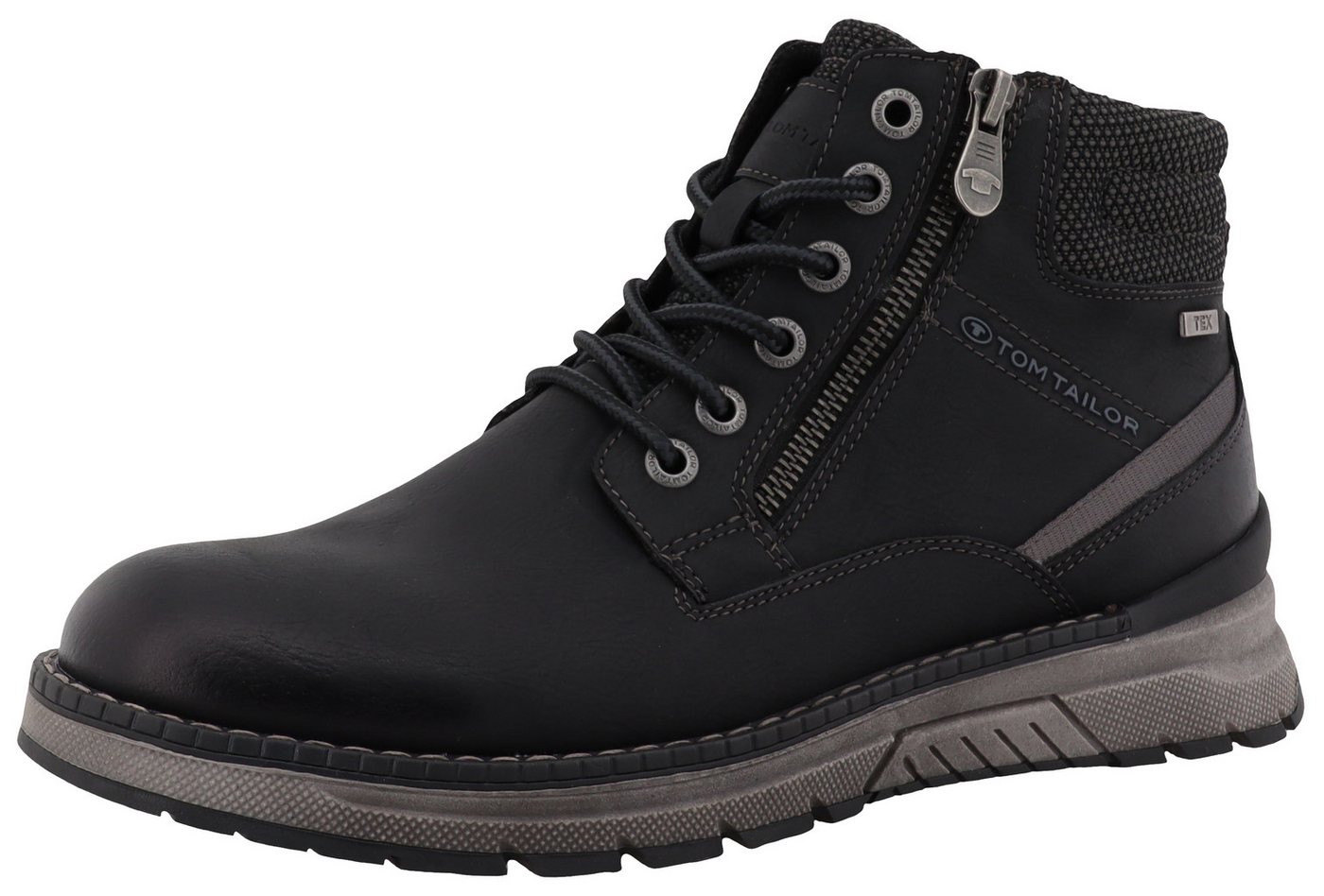 Tom Tailor Schnürboots, Herbstmode, Outdoorschuh mit gepolstertem Schaftrand
