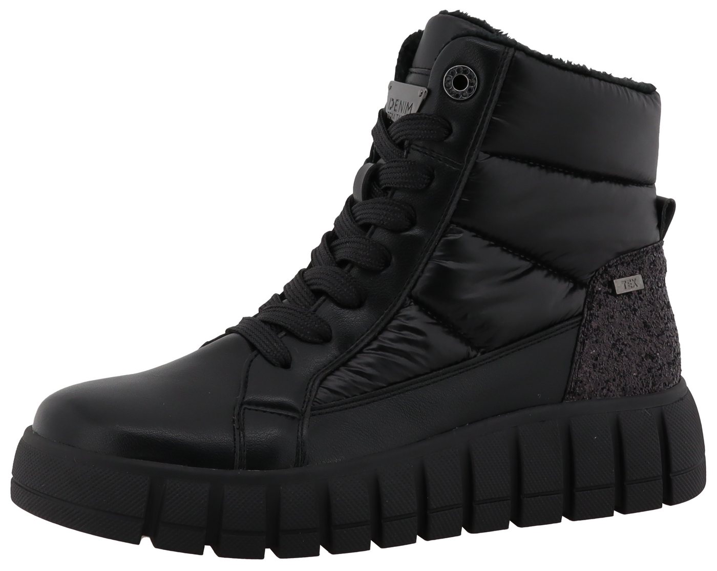 Tom Tailor Schnürboots Keilstiefelette, Plateauboots mit Reißverschluss