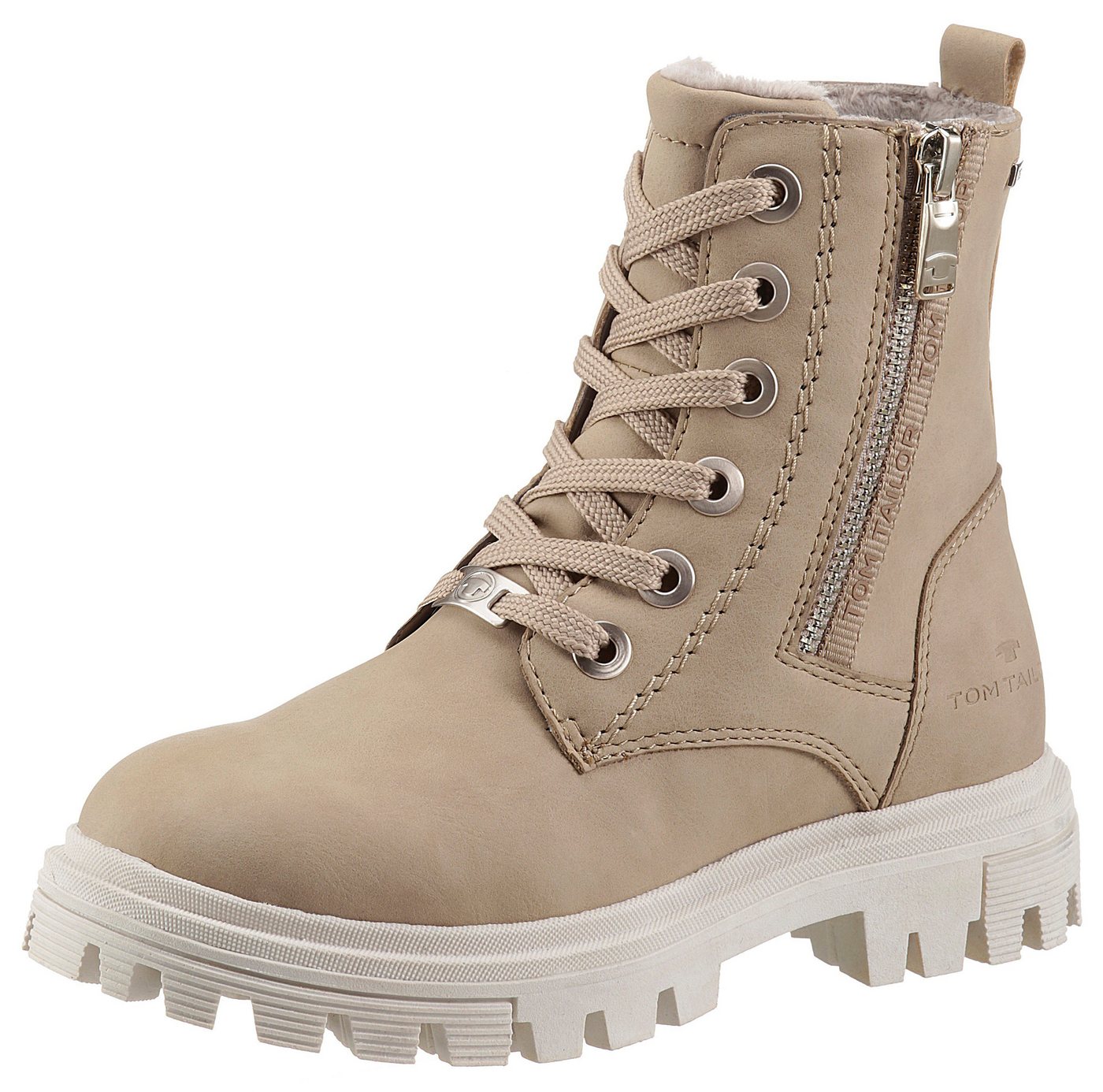 Tom Tailor Schnürboots mit Zierreißverschluss außen