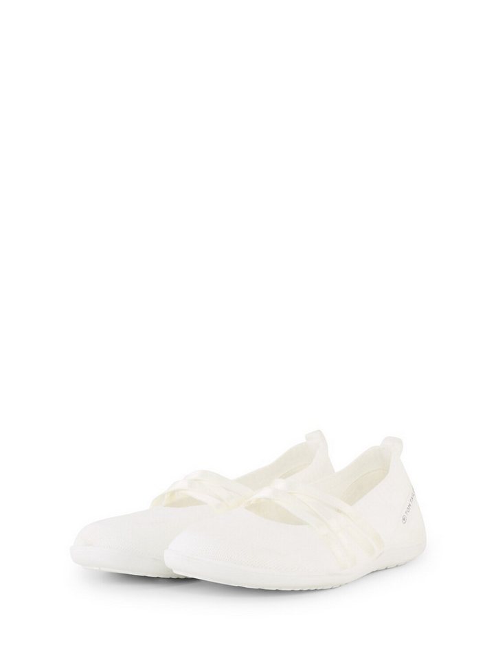 Tom Tailor Shoes Licence Slipper (1-tlg) Flache Slipper mit Riemen (weiß)