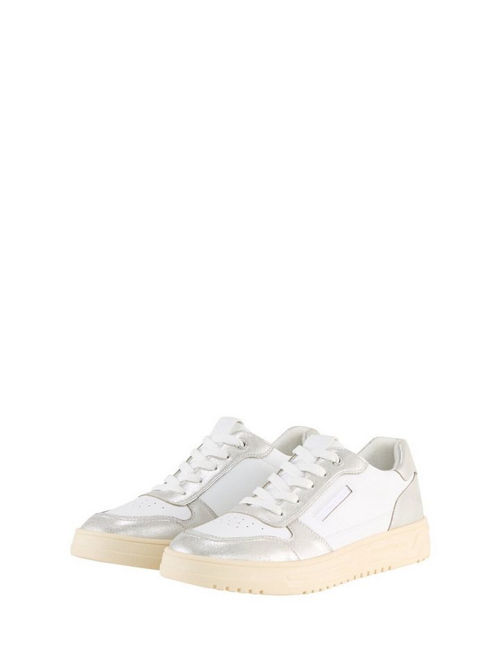 Tom Tailor Shoes Licence Sneaker (1-tlg) Sneaker mit Metallic-Details (silber)