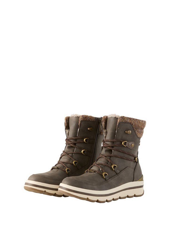 Tom Tailor Shoes Licence Winterboots Wasserfeste Stiefel mit Fütterung (braun)