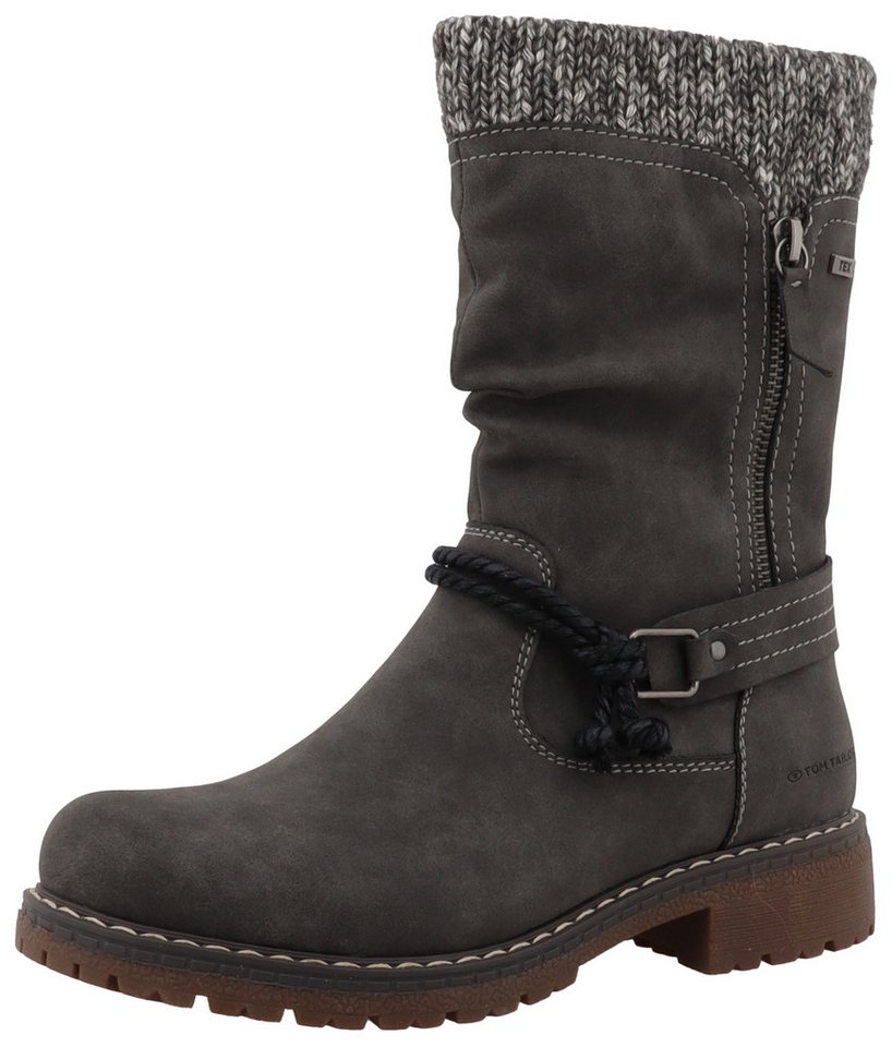 Tom Tailor Stiefel, Blockabsatz, Kurzstiefel in Bequemweite G (weit)