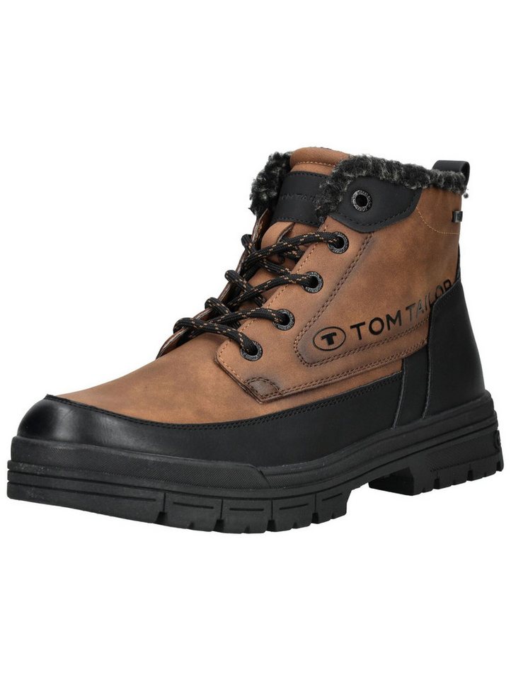 Tom Tailor Stiefelette Lederimitat . Schnürstiefelette (braun)