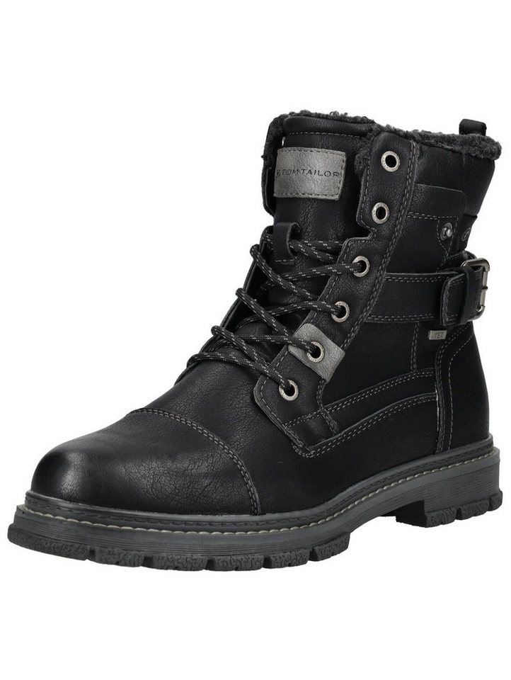Tom Tailor Stiefelette Lederimitat . Schnürstiefelette (schwarz)