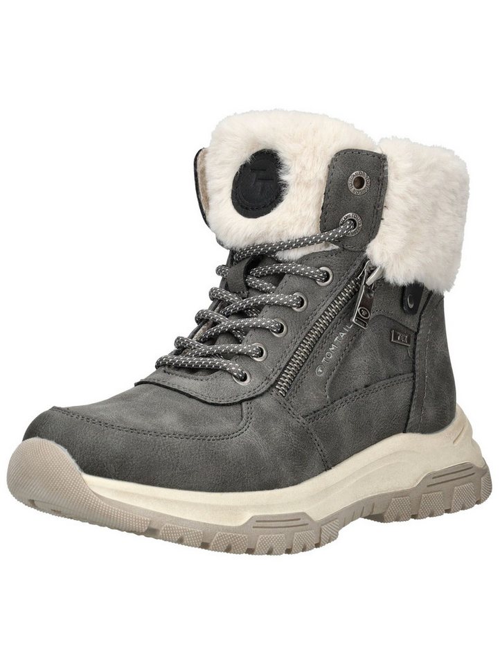 Tom Tailor Stiefelette Lederimitat/Textil . Schnürstiefelette (grau)