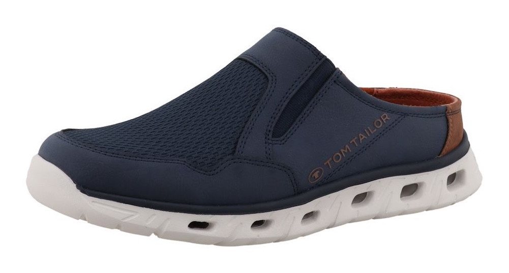 Tom Tailor Valter Clog Schlupfschuh, Sommerschuh mit komfortablen Stretcheinsätzen