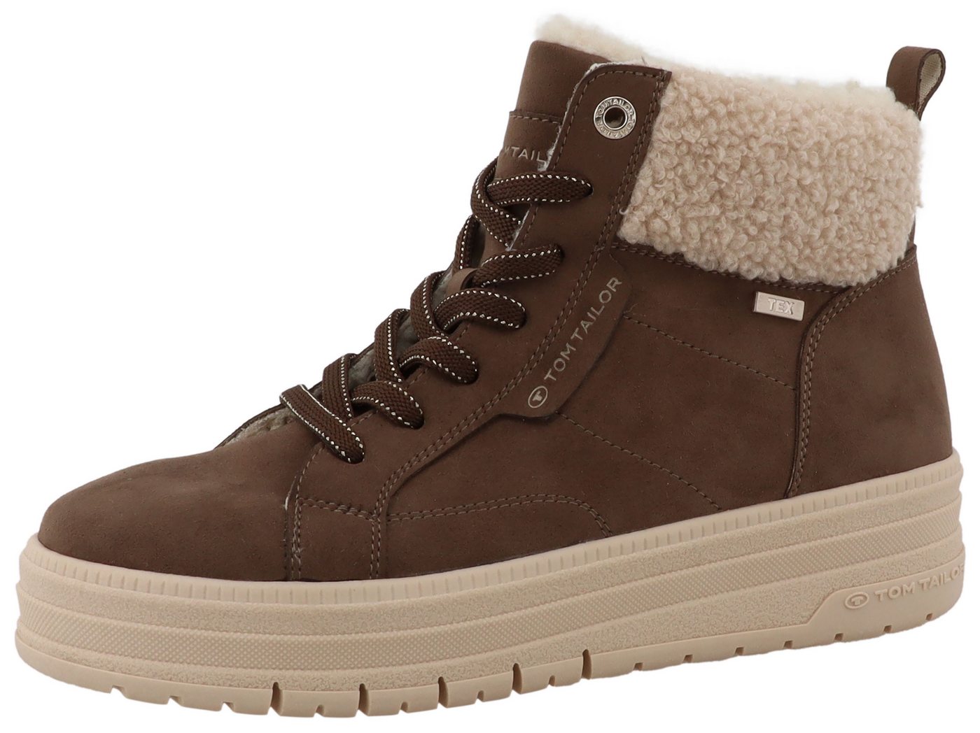 Tom Tailor Winterboots High Top Sneaker, Schnürboots mit Warmfutter