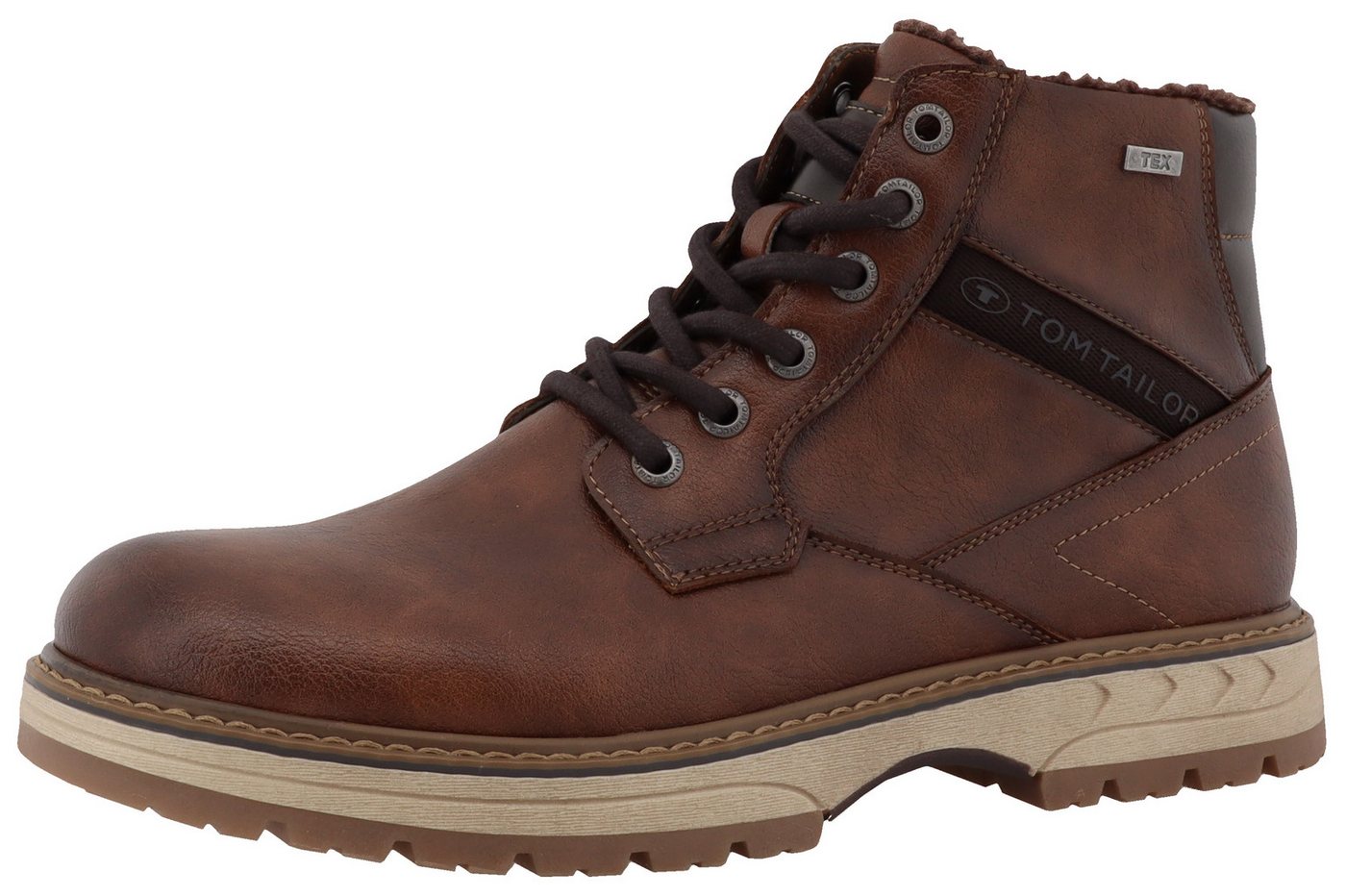 Tom Tailor Winterboots,Blockabsatz,Schnürboots,Outdoorschuh, Reißverschluss, Weite G (weit)