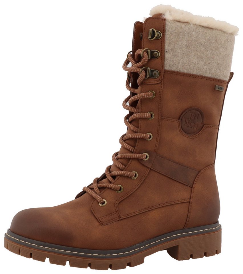 Tom Tailor Winterstiefel Schnürstiefel mit TEX-Membrane