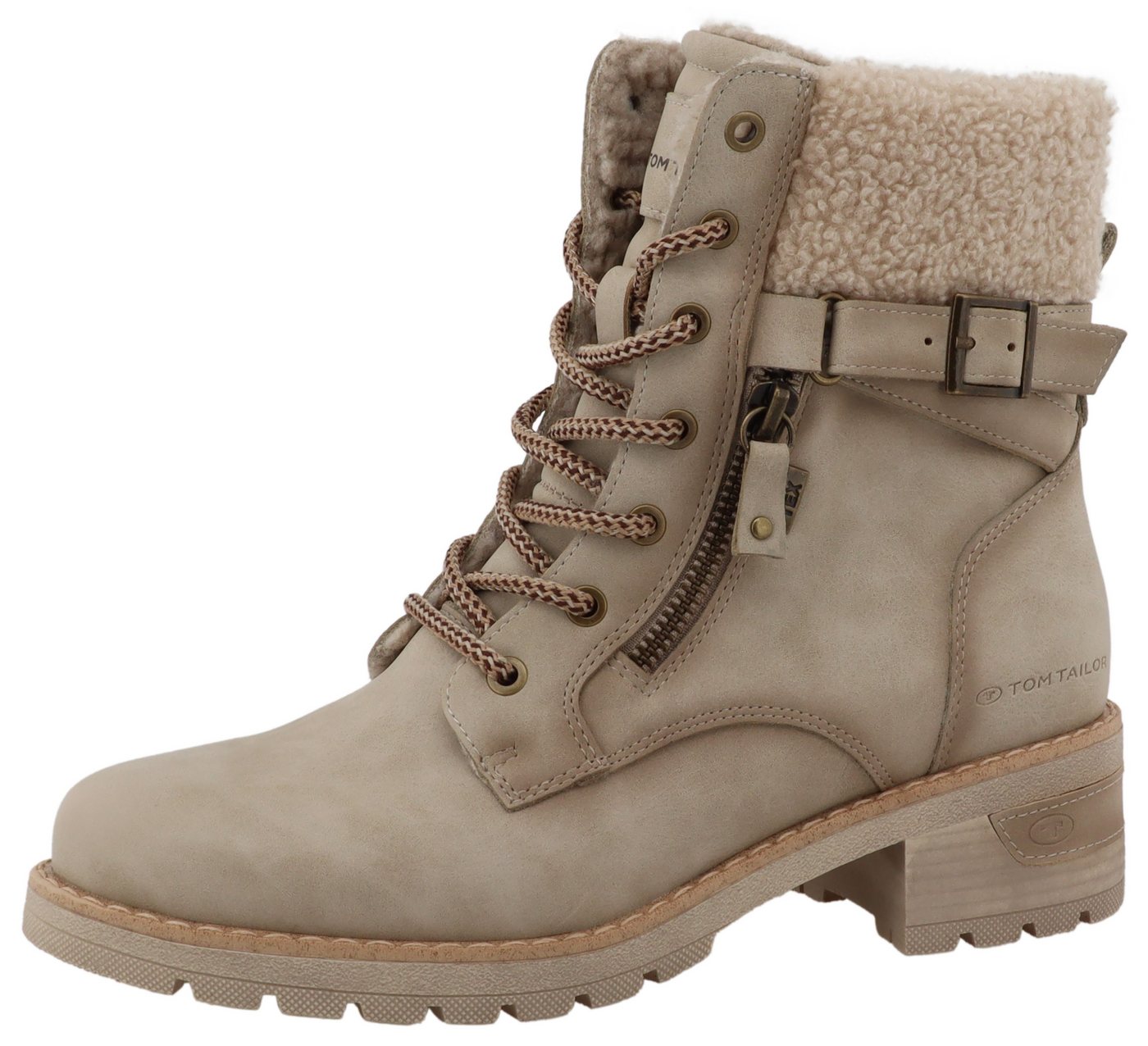 Tom Tailor Winterstiefelette Stiefelette, Winterboots mit Blockabsatz