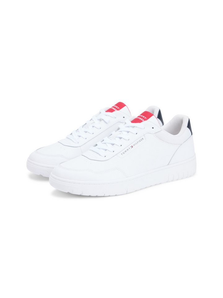 Tommy Hilfiger BASKET CORE LITE LTH Sneaker Freizeitschuh, Halbschuh, Schnürschuh mit Logo an der Schuhzuge