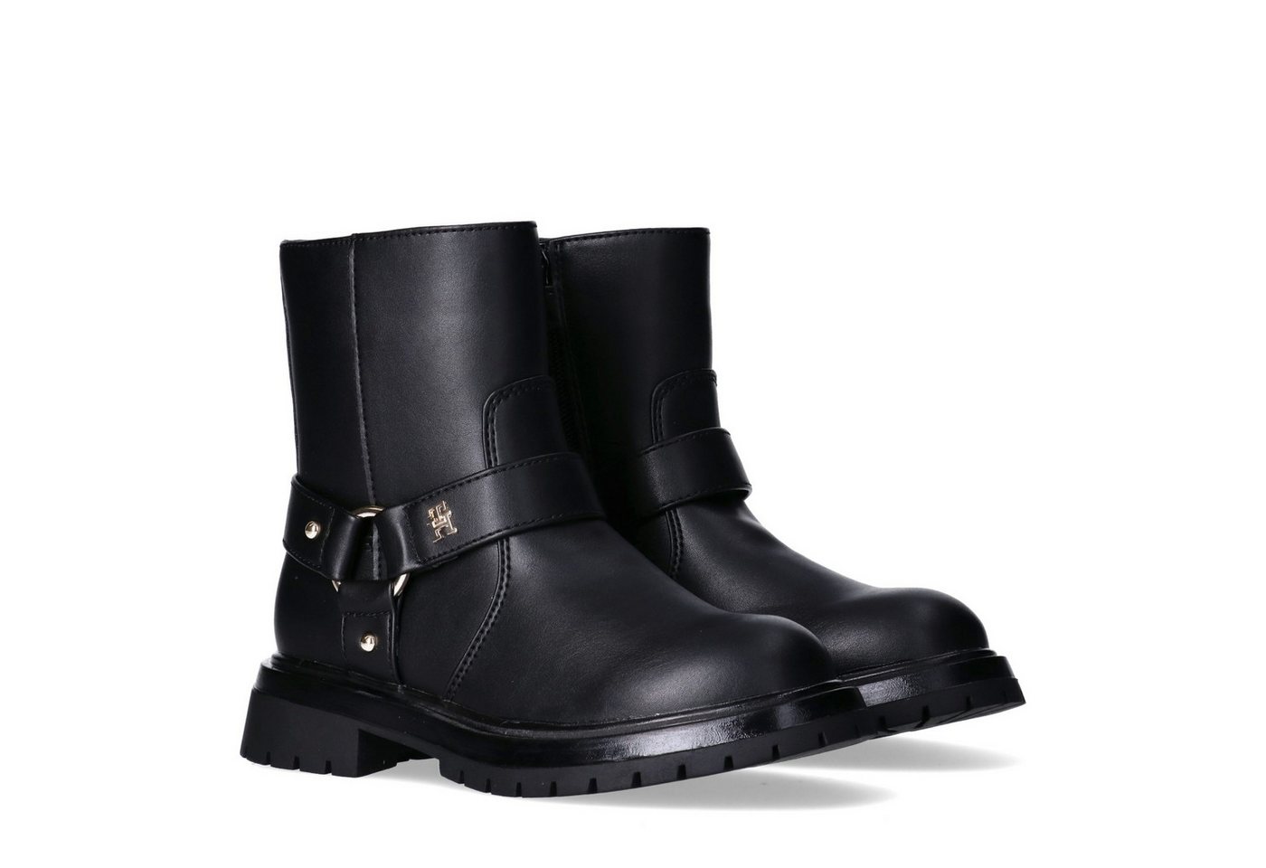 Tommy Hilfiger Bikerboots Biker Boots, Winterboots mit Blockabsatz