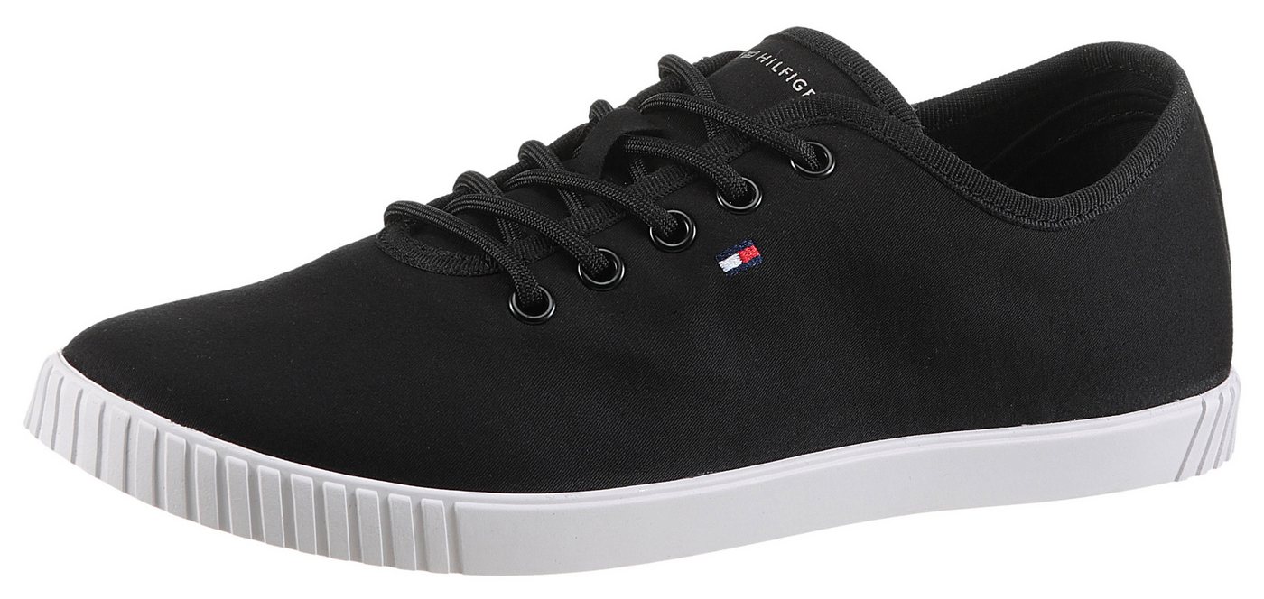 Tommy Hilfiger CANVAS LACE UP SNEAKER Sneaker, Freizeitschuh, Halbschuh, Schnürschuh mit gestickter Logoflagge