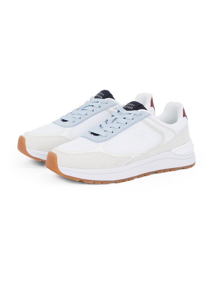 Tommy Hilfiger CASUAL FASHION RUNNER MIX Keilsneaker, Freitzeitschuh, Halbschuh, Schnürschuh im Kontrast-Look