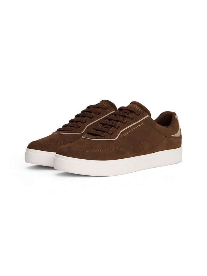 Tommy Hilfiger CASUAL SUEDE SNEAKER Plateausneaker, Freizeitschuh, Halbschuh, Schnürschuh mit seitlicher Logoprägung