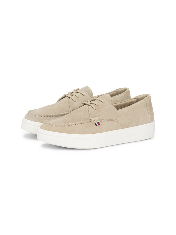 Tommy Hilfiger CASUAL SUEDE STITCH TOE HYBRID Bootsschuh Schnürschuh, Halbschuh, Freizeitschuh mit abgesteppter Ziernaht
