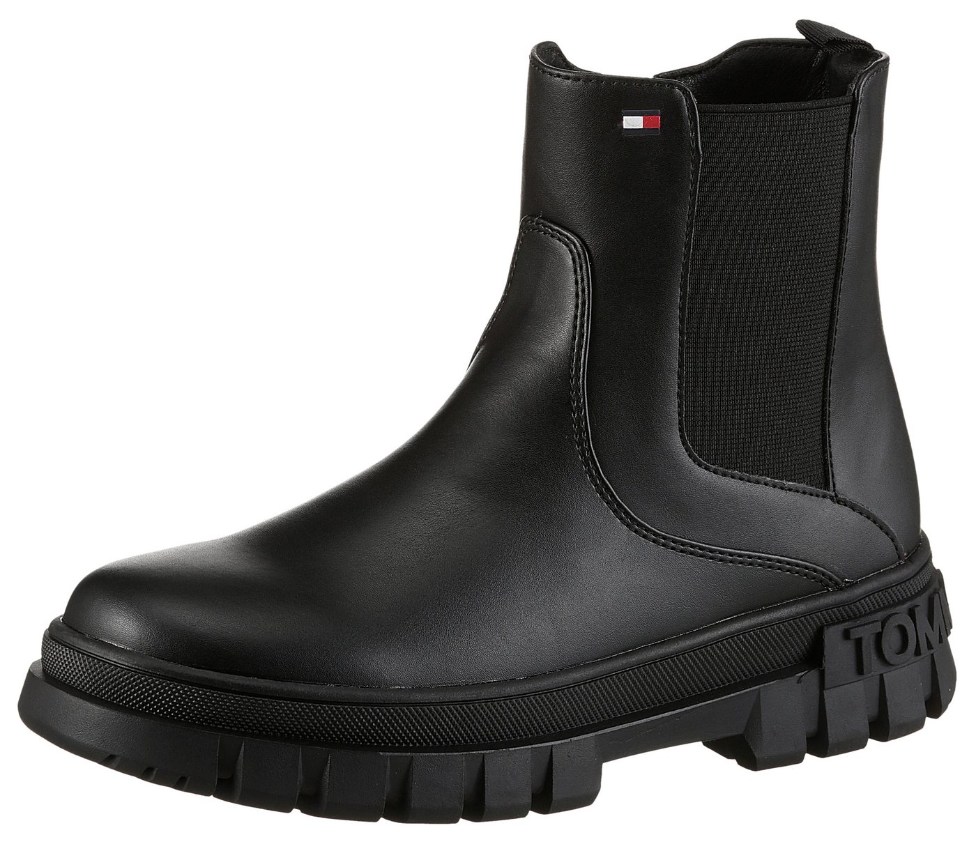 Tommy Hilfiger Chelseaboots Chunky Boots mit Innenreißverschluss