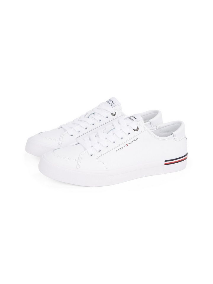 Tommy Hilfiger CORE CORPORATE VULC LEATHER Sneaker, Freizeitschuh, Halbschuh, Schnürer mit Logoschriftzug